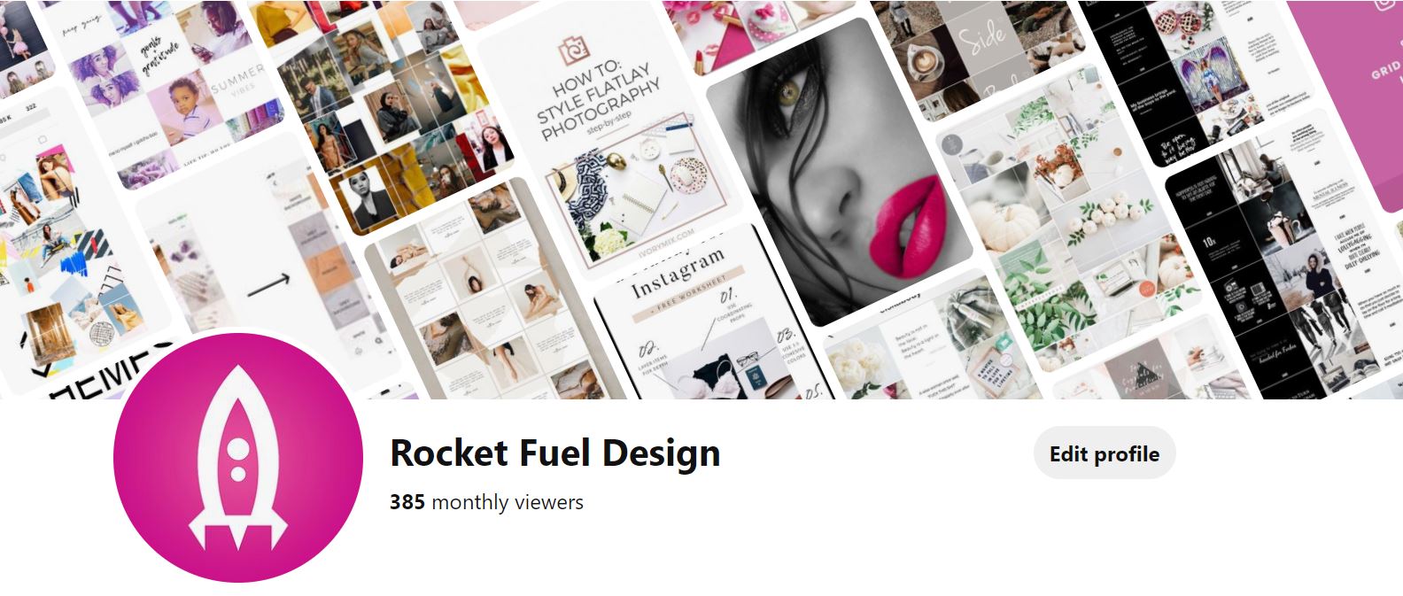 Social Media Image Sizing Guide 2020| Rocket Fuel Design's Pinterest Profile Page